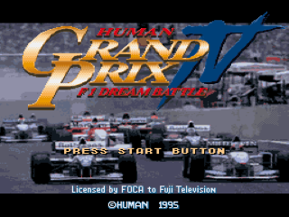 Human Grand Prix IV title screen for Super Famicom